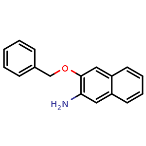 Chemical structure of 3-(Phenylmethoxy)-2-naphthalenamine , CAS 1092455-29-2, AChemBlock Y223227