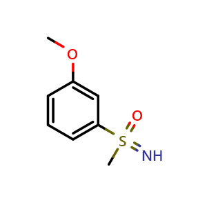 Chemical structure of Imino(3-methoxyphenyl)(methyl)-l6-sulfanone , CAS 1572019-81-8, AChemBlock Y223230