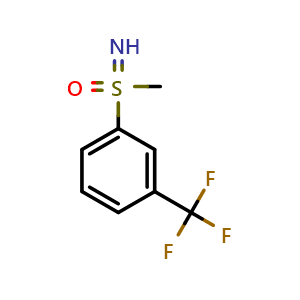 Chemical structure of Imino(methyl)(3-(trifluoromethyl)phenyl)-l6-sulfanone , CAS 2361935-82-0, AChemBlock Y223235