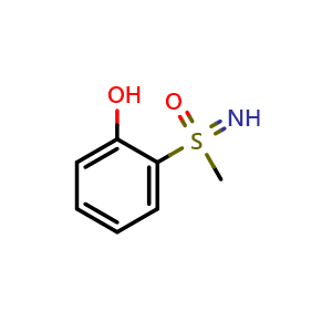Chemical structure of (2-Hydroxyphenyl)(imino)(methyl)-l6-sulfanone , CAS 1823096-97-4, AChemBlock Y223241