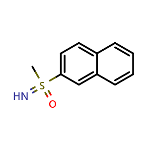 Chemical structure of S-Methyl-S-2-naphthalenylsulfoximine , CAS 952022-22-9, AChemBlock Y223252