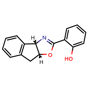 Chemical structure of 2-[(3aS,8aR)-3a,8a-Dihydro-8H-indeno[1,2-d]oxazol-2-yl]phenol , CAS 2770842-83-4, AChemBlock Y223260