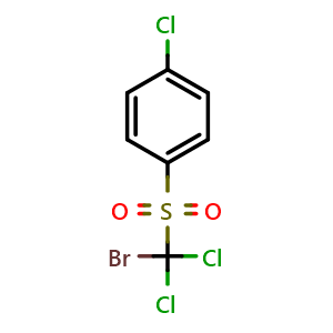 Chemical structure of 1-[(Bromodichloromethyl)sulfonyl]-4-chlorobenzene , CAS 117992-54-8, AChemBlock Y223330