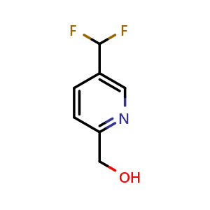 Chemical structure of 5-(Difluoromethyl)-2-pyridinemethanol , CAS 1780886-64-7, AChemBlock Y223345