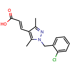 3-[1-[(2-Chlorophenyl)methyl]-3,5-dimethyl-1H-pyrazol-4-yl]-2-propenoic acid