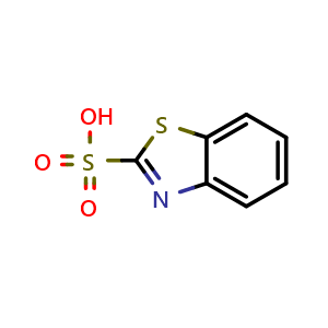 Chemical structure of 2-Benzothiazolesulfonic acid , CAS 941-57-1, AChemBlock Y223378