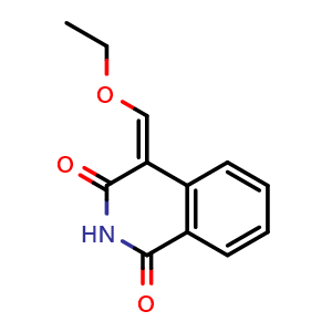 Chemical structure of 4-(Ethoxymethylene)-1,3(2H,4H)-isoquinolinedione , CAS 18630-93-8, AChemBlock Y223410