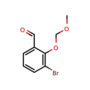 Chemical structure of 3-Bromo-2-(methoxymethoxy)benzaldehyde , CAS 236094-18-1, AChemBlock Y223436