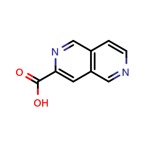 Chemical structure of 2,6-Naphthyridine-3-carboxylic acid , CAS 1251103-01-1, AChemBlock Y223446