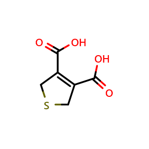 Chemical structure of 2,5-Dihydro-3,4-thiophenedicarboxylic acid , CAS 20688-07-7, AChemBlock Y223484