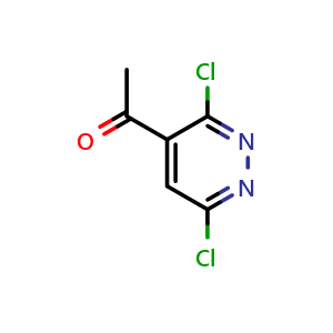 Chemical structure of 1-(3,6-Dichloro-4-pyridazinyl)ethanone , CAS 1393557-96-4, AChemBlock Y223490