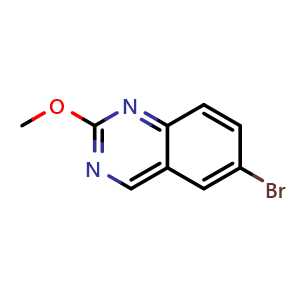 Chemical structure of 6-Bromo-2-methoxyquinazoline , CAS 1260785-32-7, AChemBlock Y223494