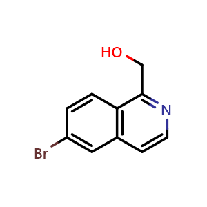 Chemical structure of 6-Bromo-1-isoquinolinemethanol , CAS 2091594-16-8, AChemBlock Y223495