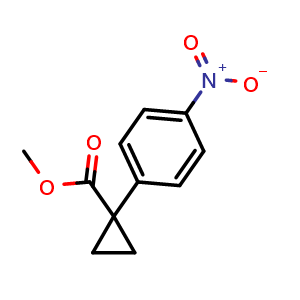 Chemical structure of Methyl 1-(4-nitrophenyl)cyclopropane-1-carboxylate , CAS 23348-98-3, AChemBlock Y223503