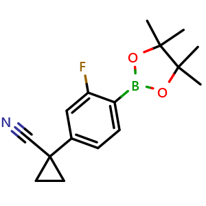 1-(3-Fluoro-4-(4,4,5,5-tetramethyl-1,3,2-dioxaborolan-2-yl)phenyl)cyclopropane-1-carbonitrile