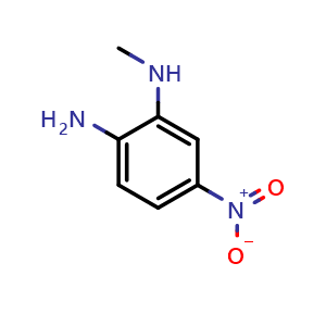 Chemical structure of N2-Methyl-4-nitro-1,2-benzenediamine , CAS 95576-84-4, AChemBlock Y223561