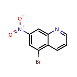 Chemical structure of 5-Bromo-7-nitroquinoline , CAS 2638501-76-3, AChemBlock Y223566