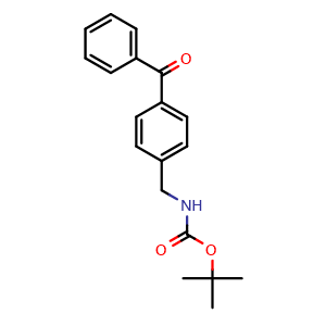 Chemical structure of tert-Butyl 4-benzoylbenzylcarbamate , CAS 1160237-62-6, AChemBlock Y223591