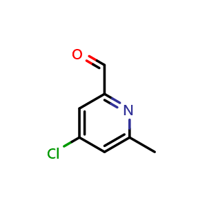 Chemical structure of 4-Chloro-6-methylpicolinaldehyde , CAS 98273-77-9, AChemBlock Y223629