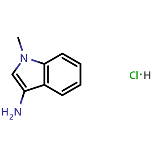Chemical structure of 1-Methyl-1H-indol-3-amine hydrochloride , CAS 2048273-81-8, AChemBlock Y223642