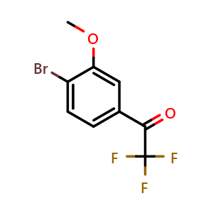 Chemical structure of 1-(4-Bromo-3-methoxyphenyl)-2,2,2-trifluoroethanone , CAS 1823322-95-7, AChemBlock Y223661