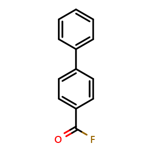 Chemical structure of [1,1'-Biphenyl]-4-carbonyl fluoride , CAS 2714-87-6, AChemBlock Y223668