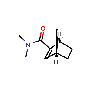 Chemical structure of (1R,4S)-N,N-Dimethylbicyclo[2.2.1]hept-2-ene-2-carboxamide , CAS 2847800-46-6, AChemBlock Y223692