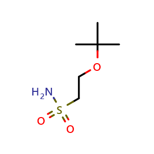 Chemical structure of 2-(tert-Butoxy)ethane-1-sulfonamide , CAS 1341796-42-6, AChemBlock Y223707