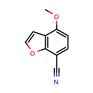 Chemical structure of 4-Methoxy-1-benzofuran-7-carbonitrile , CAS 1258959-97-5, AChemBlock Y223708
