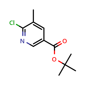 Chemical structure of tert-Butyl 6-chloro-5-methylnicotinate , CAS 2385601-06-7, AChemBlock Y223720