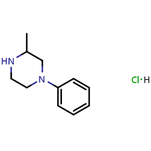 Chemical structure of 3-Methyl-1-phenylpiperazine hydrochloride , CAS 1255717-75-9, AChemBlock Y223725