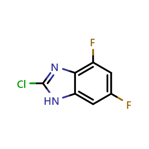 Chemical structure of 2-Chloro-4,6-difluoro-1h-1,3-benzodiazole , CAS 1388031-17-1, AChemBlock Y223739