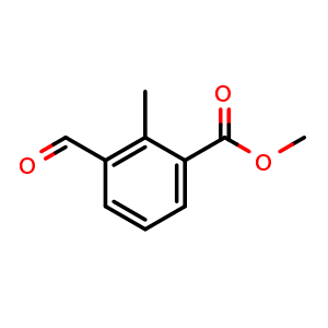 Chemical structure of Methyl 3-formyl-2-methylbenzoate , CAS 1460037-59-5, AChemBlock Y223740