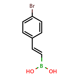 Chemical structure of (E)-(4-Bromostyryl)Boronic acid , CAS 1795770-81-8, AChemBlock Y223754