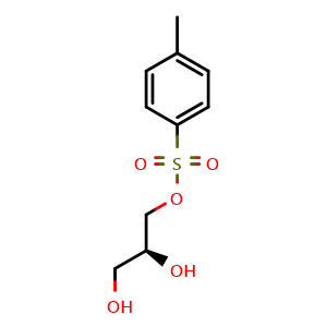 Chemical structure of (S)-2,3-Dihydroxypropyl 4-methylbenzenesulfonate , CAS 50765-70-3, AChemBlock Y223770