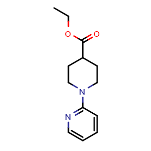 Chemical structure of Ethyl 1-(pyridin-2-yl)piperidine-4-carboxylate , CAS 154348-19-3, AChemBlock Y223791