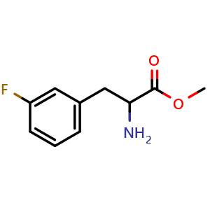 Chemical structure of Methyl 2-amino-3-(3-fluorophenyl)propanoate , CAS 155155-80-9, AChemBlock Y223803