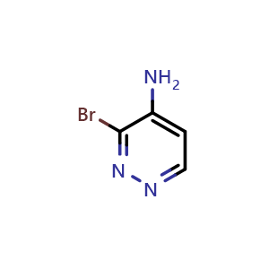 Chemical structure of 3-Bromo-4-pyridazinamine , CAS 55928-84-2, AChemBlock Y223809