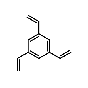 Chemical structure of 1,3,5-Trivinylbenzene , CAS 3048-52-0, AChemBlock Y223818