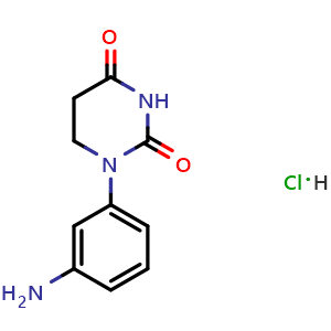 Chemical structure of 1-(3-Aminophenyl)dihydropyrimidine-2,4(1H,3H)-dione hydrochloride , CAS 2887498-18-0, AChemBlock Y223829