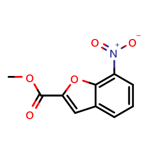 Chemical structure of Methyl 7-nitrobenzofuran-2-carboxylate , CAS 114305-84-9, AChemBlock Y223847