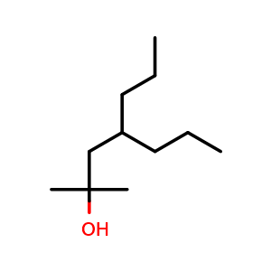 Chemical structure of 2-Methyl-4-propylheptan-2-ol , CAS 2228601-50-9, AChemBlock Y223854