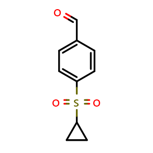 Chemical structure of 4-(Cyclopropylsulfonyl)benzaldehyde , CAS 1354558-30-7, AChemBlock Y223868