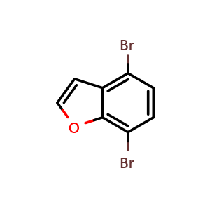 Chemical structure of 4,7-Dibromobenzofuran , CAS 1388071-29-1, AChemBlock Y223877