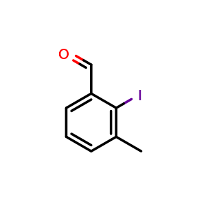 Chemical structure of 2-Iodo-3-methylbenzaldehyde , CAS 100130-55-0, AChemBlock Y223887