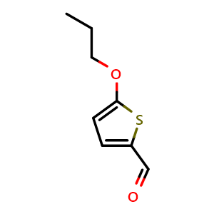 Chemical structure of 5-Propoxy-2-thiophenecarboxaldehyde , CAS 100378-55-0, AChemBlock Y223926