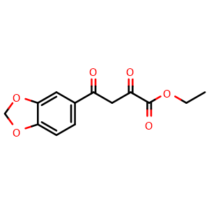 Chemical structure of ethyl 4-(2h-1,3-benzodioxol-5-yl)-2,4-dioxobutanoate , CAS 62849-03-0, AChemBlock Y223973