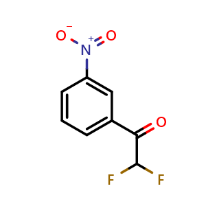 Chemical structure of 2,2-Difluoro-1-(3-nitrophenyl)ethanone , CAS 657-17-0, AChemBlock Y224038