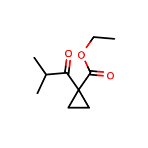 Chemical structure of Ethyl 1-isobutyrylcyclopropanecarboxylate , CAS 2742657-61-8, AChemBlock Y224046