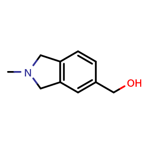 Chemical structure of 2,3-Dihydro-2-methyl-1H-isoindole-5-methanol , CAS 439691-87-9, AChemBlock Y224057